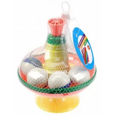 Юла 12 см "Шарики" в сетке И-3261