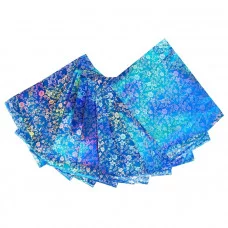 бумага для творчества фальгинир цветы голубые 135287