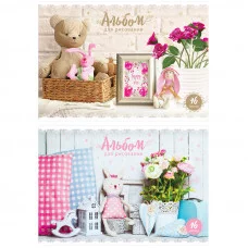 Альбом для рисования 16л А4 на скрепке ArtSpace Stuffed animals 271436