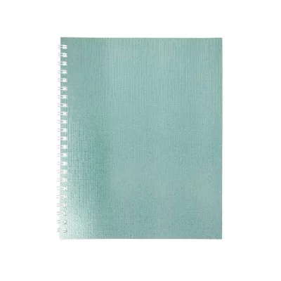 Тетрадь 96л клетка/гребень бумвинил "Metallic" мята HATBER 96Т5бвВ1гр 220342