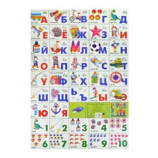Плакат. Азбука русская разрез + счет/ДЛЯ МАЛЬЧИКОВ 550*770/ 232