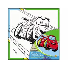 Холст с красками 15х15 см. МАШИНКА (Арт. Х-9822)
