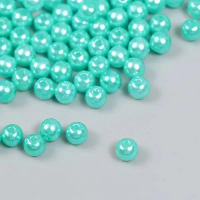 Бусины для творчества пластик "Зеленый" набор 200 шт  d=0,6 см   9788855