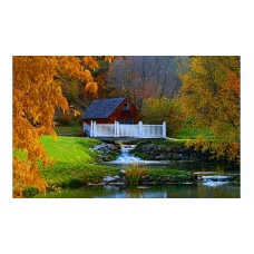 Алмазн. мозаика 22х32 c подр., с полн. заполн. (блест.),23цв. ОСЕННИЙ ПЕЙЗАЖ. Арт. AS22049 AS22049