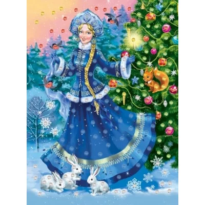 МОЗАИКА ИЗ СТРАЗ. СНЕЖНАЯ ПРИНЦЕССА (Арт. М-1273)