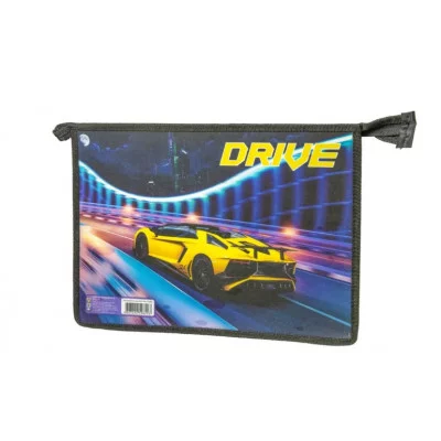 Папка для тетрадей А4 молния сверху ламин "Авто в ночи" ПЧЕЛКА ПМ-А4-29 076930