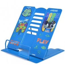 Подставка для учебников и книг "Level Up Game" 20x19 см, металлическая окрашенная, вес 430 г, с противоскользящими ножками, с полноцветным рисунком, в пластиковом пакете с европодвесом 8063406