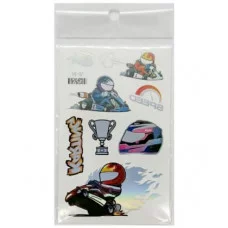 Наклейки Тату  DF-194 "Скорость" 8 штук на листе, 12х7,5см, металлик эффект VE-121 (10/500)   330861