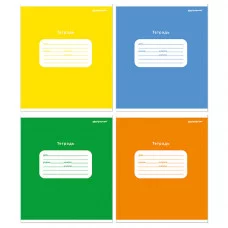 Тетрадь 12 л. лин. ОДНОТОННЫЕ ЯРКИЕ ЦВЕТА мел. карт. ВД-лак 153479