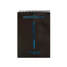 Скетчбук А5 Pen sliced Blackout (7БЦ, мат лам+выб лак+неон, 32 л, 120г, черный блок) С64-4244