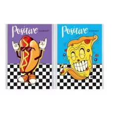 БЛОКНОТ А6 24л. УЛЁТНЫЙ ФАСТФУД (Б24-6805) ассорти, на скрепке, цвет.мелов.обл,р-р 101,5х136 Б24-6805