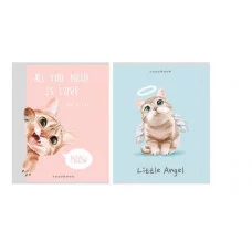 Тетрадь КЛЕТКА 48л. ИГРИВЫЕ КОТИКИ-1 (48-3966) (обл. - офсет, второй блок) 48-3966