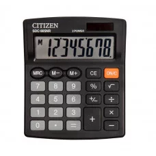 Калькулятор настольный Citizen SDC-805NR, 8 разр., двойное питание, 105*120*21мм, черный 268476