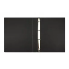 Папка на 4 кольцах СТАММ А4, 40мм, 500мкм, пластик, черная 343117