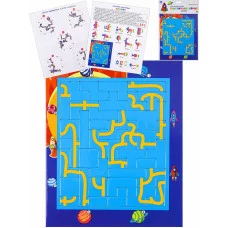 Рамка-вкладыш Танграм-лабиринт "Космос"  (39 деталей) П-2662