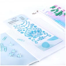 Наклейки акриловые MESHU "Blue crystal", 9*24см, европодвес 301718