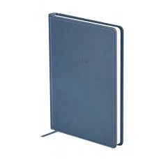 Ежедневник датированный 2026г., А5, 176л., твердый переплет, кожзам, BG "Winner. Gray", серо-голубой 380077