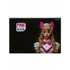 Папка-конверт на молнии, А4, 180мкм, PINK&BLACK ПК-8680