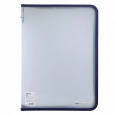 Папка на молнии пластиковая А4, ОБЪЕМНАЯ, 335х240х20 мм, матовая диагональ, BRAUBERG, РОССИЯ, 226036