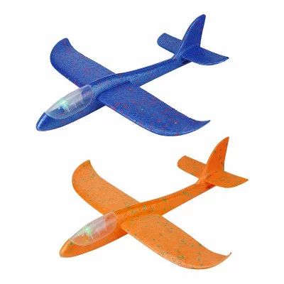 Метательный самолетик-запускалка 48х47см,LED подсветка,цвет:микс, 3+ (арт.BFJ24-105) BFJ24-105