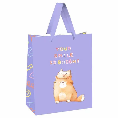 Пакет подарочный 1шт 26*32*12см MESHU "You are special", выборочный лак, белый крафт 354570