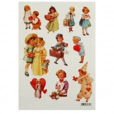 Декупажная карта "Детки (винтаж)" 54 г/м2 формат А4 (0016) 2701962