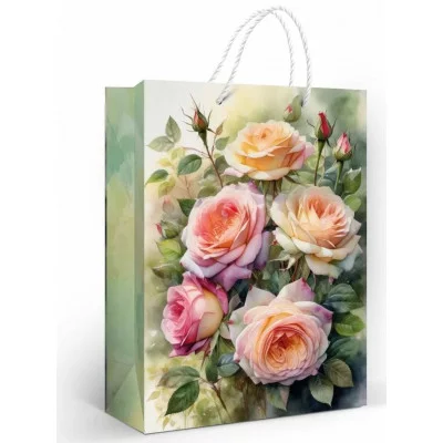 Пакет подарочный (ML) "Кремовые розы" 152502558