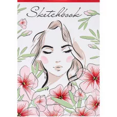 Скетчбук Девушка набросок А5, 48л, КБС (офсет) С48-4195