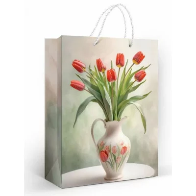 Пакет подарочный (ML) "Кувшин с тюльпанами" 152502559