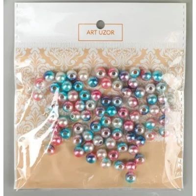 Бусины для творчества пластик "Градиент гол-розовый" набор 20 г d=0,8 см, МИКС отверстия/без 4134966