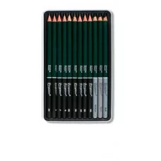 Набор для скетчинга DJ-30 Giorgione 12 предметов для набросков, графики в металлической коробке G-121208 333006