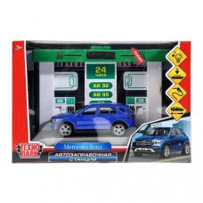 Игрушка пластик свет-звук АВТОЗАПРАВОЧНАЯ СТАНЦИЯ 21 см, С МАШИНКОЙ Технопарк 380829