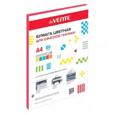 Бумага цветная А4 80г/м2 интенсив 50л красный DEVENTE 2072924 461000