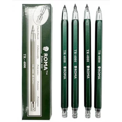 Карандаш механ. DI-425/DE-436 "Темно-зеленый" 4,0мм, шестигранный, пластик, с точилкой, TR-4000 330319