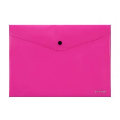 Папка-конверт на кнопке А4, 180мкм, ФУКСИЯ (ПК-8660) ПК-8660