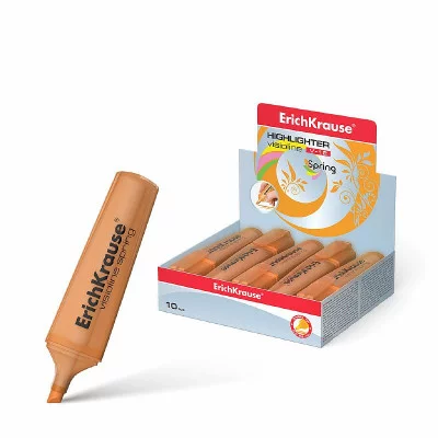 Текстмаркер ErichKrause Visioline V-12 Spring, цвет чернил оранжевый 50510