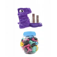 TM"Profit"Точилка с контейнером КРОКОДИЛ 6х4,4х5 см (375) ассорти в пластик. тубе, 375