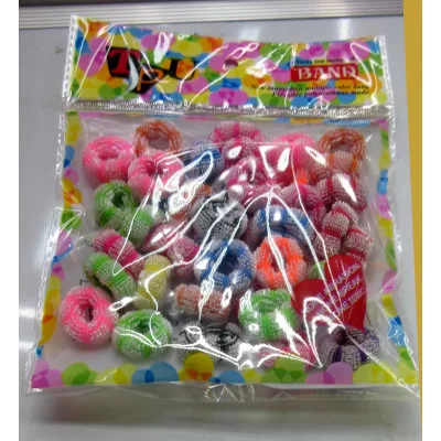 Резинка для волос 0042 Тонкая велюр, цв.асс., цена за 1 шт. J.Otten 157240