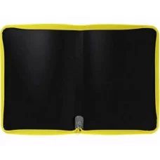 Папка 1 отделение, А4 325х230х25 мм, Пчелка, пластик, без дизайна, молния вокруг, "Черная/Желтая" ПМ-А4-11