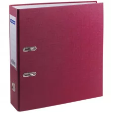 Папка-регистратор OfficeSpace, 70мм, бумвинил, с карманом на корешке, бордовая Спейс 162576