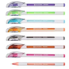 Ручка шар. синяя Trion+ Pastel корпус трехгранный soft touch цвет ассорти SR-12804