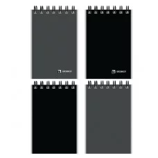 Блокнот А7 40л. на гребне ЧЁРНО-СЕРЫЙ ДИЗАЙН обл.-мел.кар бл-офсв клетку  Б40-9326