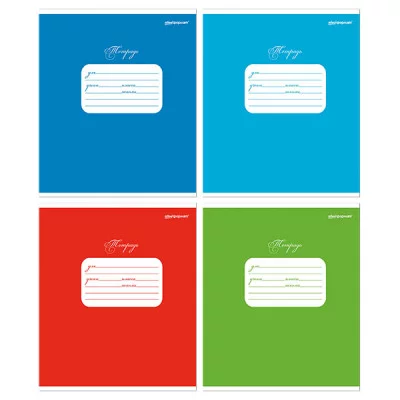 Тетрадь 12 л. кл. ОДНОТОННЫЕ мел. карт. ВД-лак 108216