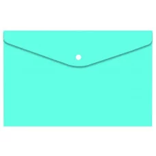Папка-конверт на кнопке  Alingar, A4, 235х320 мм, 180 мкм, глянец, "Macarons", бирюзовая AL11151/2