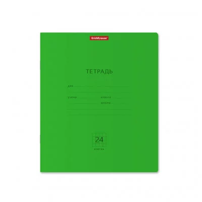 Тетрадь школьная ученическая ErichKrause Классика Neon зеленая, 24 листа, клетка 56549