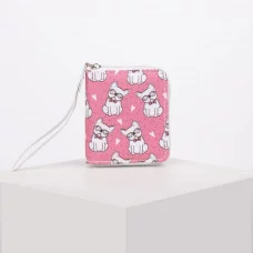 Кошелек дет 07-01-01, 9,3*2,5*10,5, Собачки, отд на молнии, розовый
