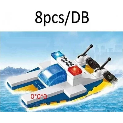 Конструктор "Полицейский катер" (41дет) в коробке 1233