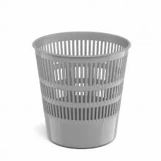 Корзина для бумаг сетчатая пластиковая ErichKrause Classic, 12л, серый 55939