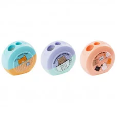 Точилка пластиковая MESHU "Beary beary" 2 отверстия, ассорти 330367