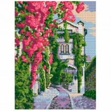Набор для творчества Алмазная мозаика Итальянский дворик 30*40 см полное заполнение Ам-041 LORI Ам-041